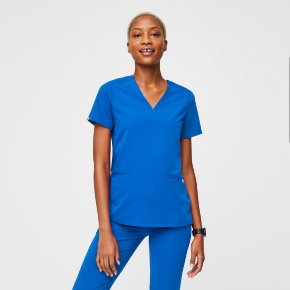 FIGS Scrub Pants + Top Coordinating Set 2-PC Royal Blue XS